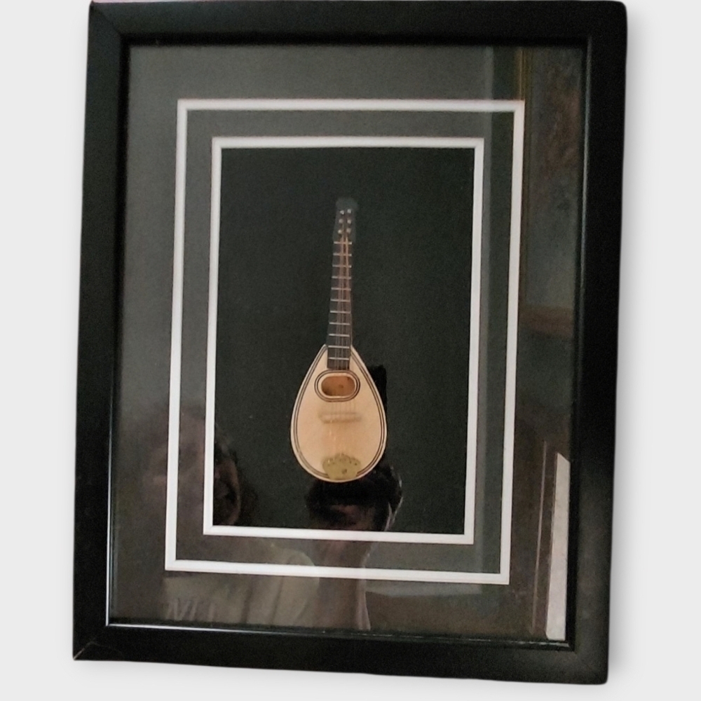 2 Pc Vintage Framed Musical Instrument Shadowbox Art Set - Picture 2 of 7
